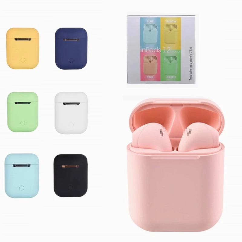 

Inpods12 UP Version I12 Matte I7s I9s I11 I12S I13 TWS Wireless Earphone Headset Macaron 12 Inpods 12 I12 TWS Headphone