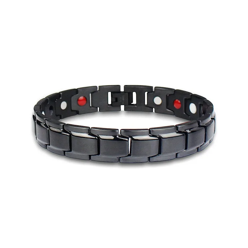 

Top sale stainless steel men jewelry bracelet bio magnetic energy chain fashion health bracelet, 5 color available