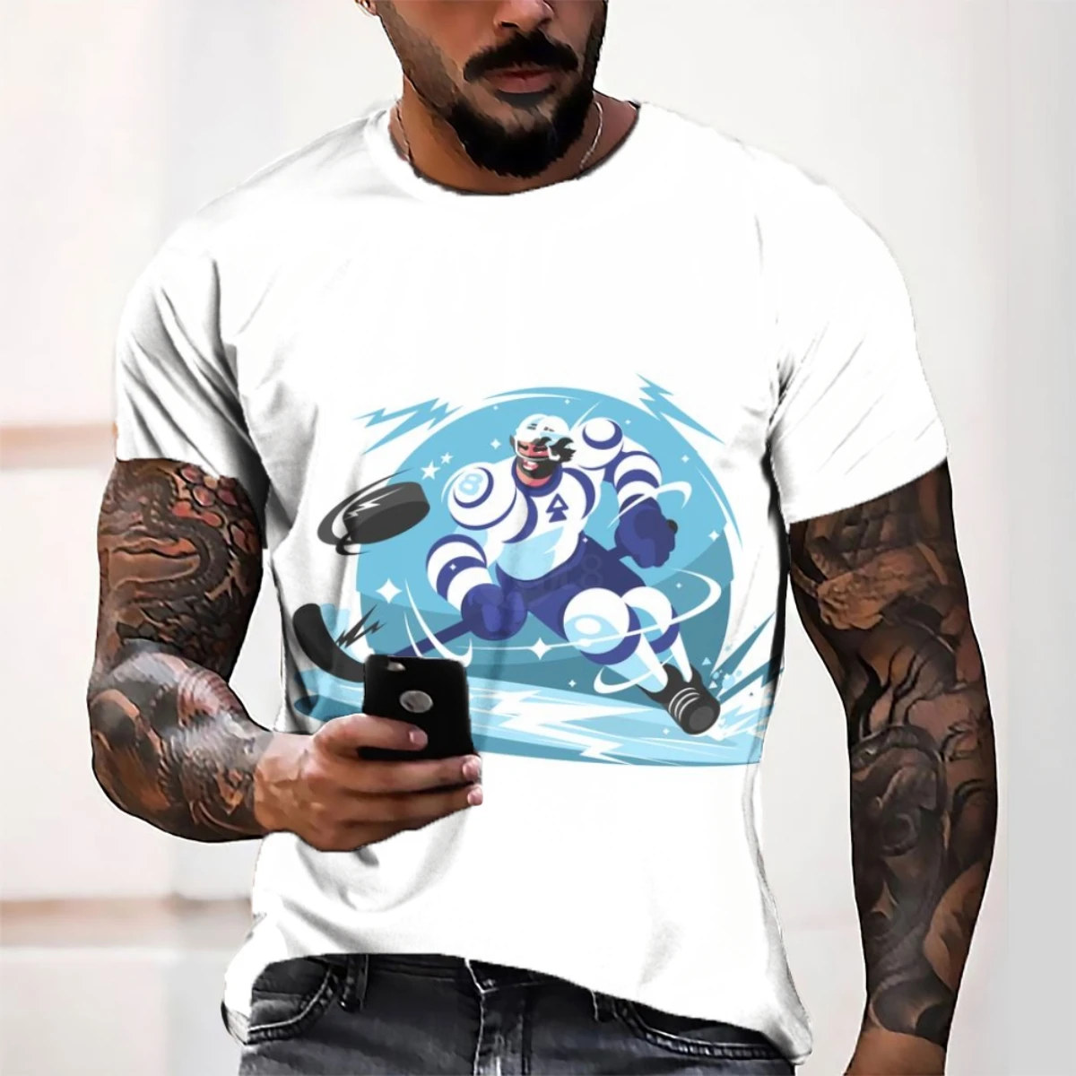 

High Quality Polyester Mens Clothing Men's T-shirts Anime Clothing Manufacturers Custom Beijing2022 T Shirts For Men Camisas