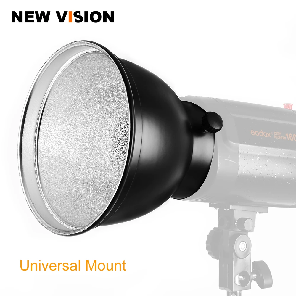 

inlighttech 180mm 7" Standard Reflector Universal Mount for Godox K-180A K-150A 300SDI 250SDI E250 E300 Studio Strobe Photo Flas, Other