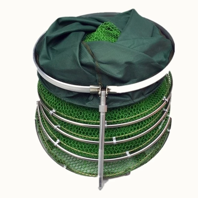 

1.5m/2m/2.5m/3m Fishing Net With Bag Quick-drying Glued Fishing Trap Nets Foldable Crayfish Traps Carp Fishing Accessories