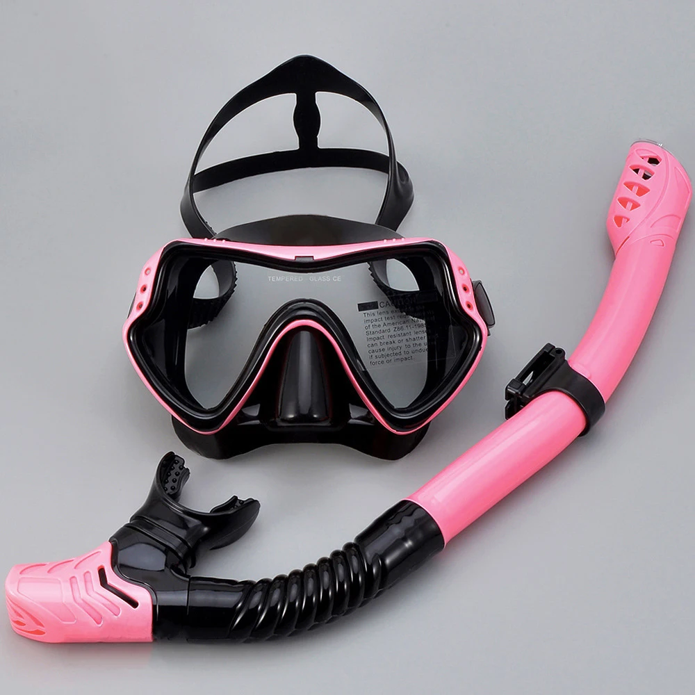 

Newbility unisex Diving goggles snorkel set large frame silicone mask swimming snorkeling mask, 9colours