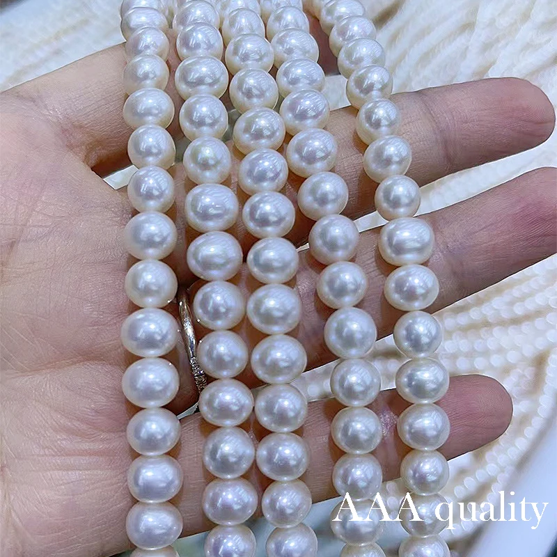 

Hot sale Natural pearl size 3-8mm grade A & 3A good quality off round shape freshwater pearl strand wholesale for jewelry