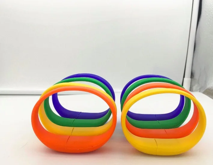 %100 real capacity Custom logo Silicon Bracelet Wrist Band USB Flash Drive USB 2.0 Flash Stick Pen Drive - ANKUX.COM