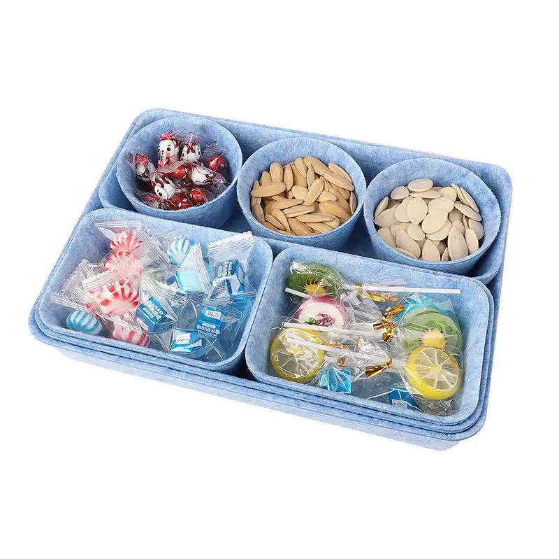 

Office Drawer Organizers Trays Felt Storage Bins Drawers felt dividers Organizer bin, Grey