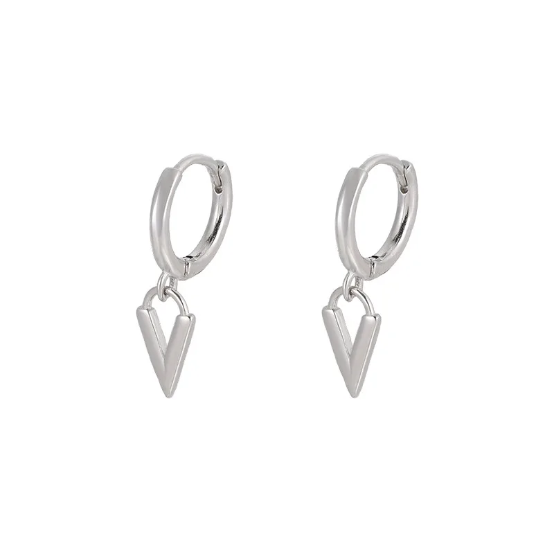 V-shaped Earrings New Fashion in 2022 925 pure silver ear studs Female Minority Design Earrings female Earrings