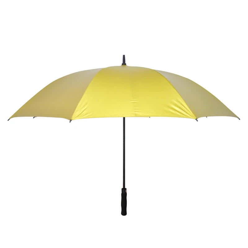 

Hot Custom Auto Open Umbrella Golf uv Coated Yellow, Blue,white,red,black or any pontone color