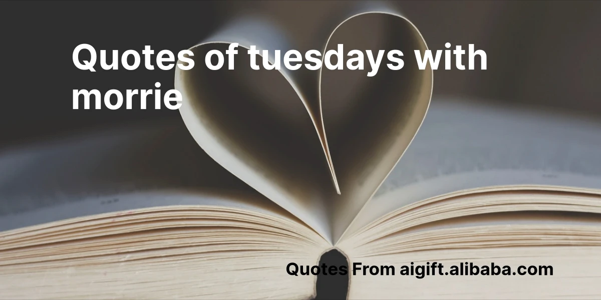 quotes of tuesdays with morrie