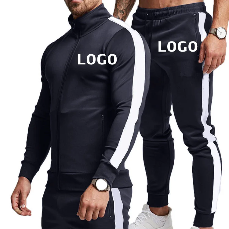

Wholesale Winter High Quality Custom Logo Gym Jogging Men Tracksuit sweatsuit sets