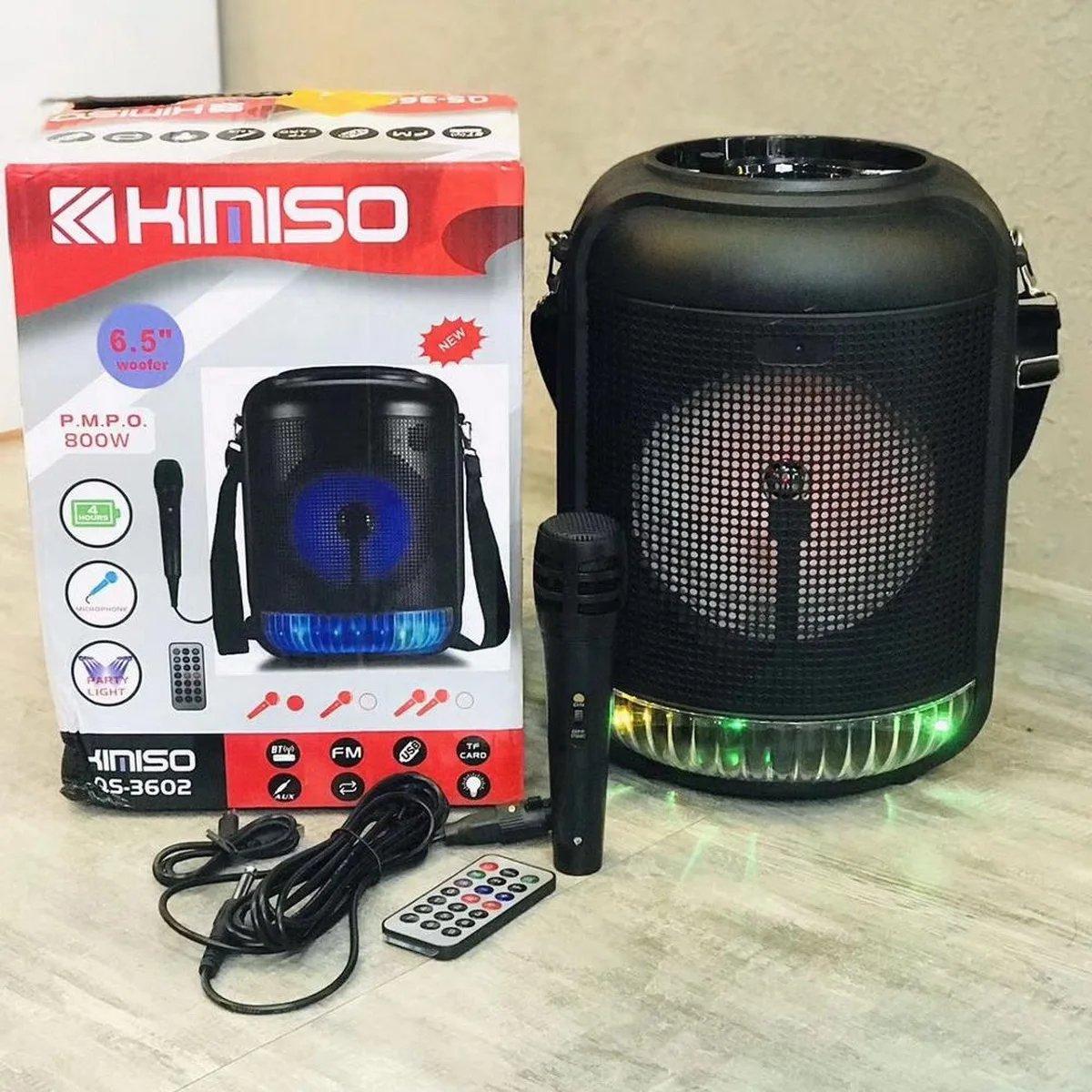 

QS-3602 Wholesale BT Speaker KIMISO 6.5 Inch Small Good Quality Speaker With Remote Control