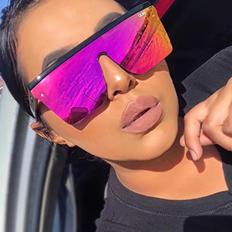 

Hot sale design fashion sunglasses 2021 oversized square shade big frame sunglasses women river optical