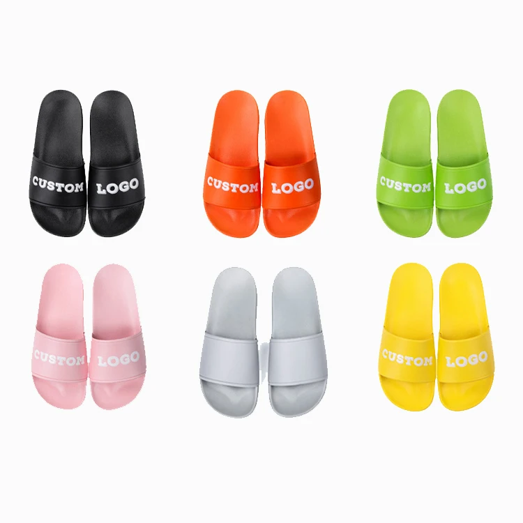 

Slides Sandals Cheap Plain Customized Design 3d Screen Print Slipper Custom Logo Man Pu Slide Sandals Blank Sublimation Slides