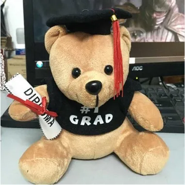 

Customized logo school bear plush toys for kids, As picture