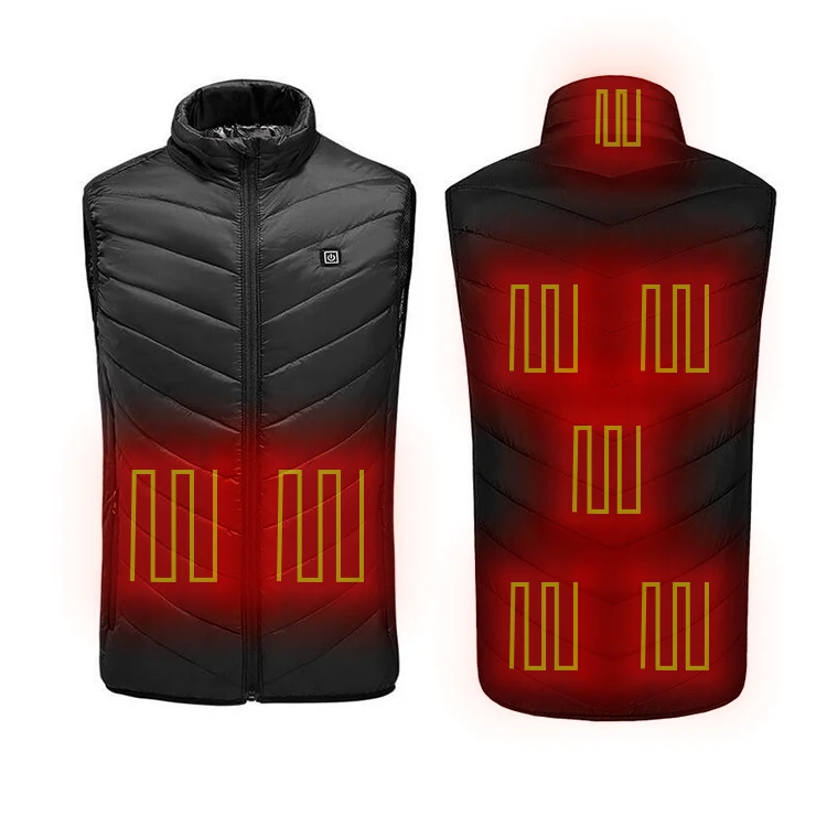 

Low MOQ men battery heated vest on sale heated vest with 8 heating zone