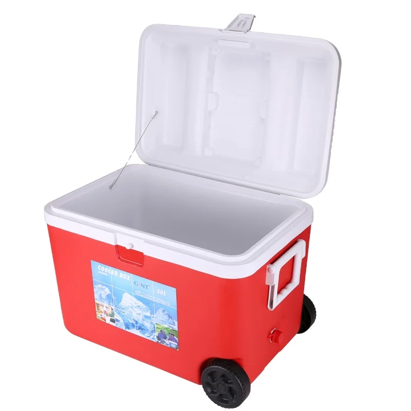

ice chest hiking outdoor beer trolley modern plastic camping ice box cooler box with wheels