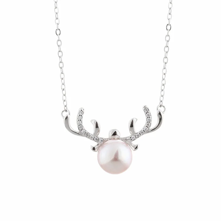 

Women jewellery silver initial women necklaces natural pearl necklace 2021