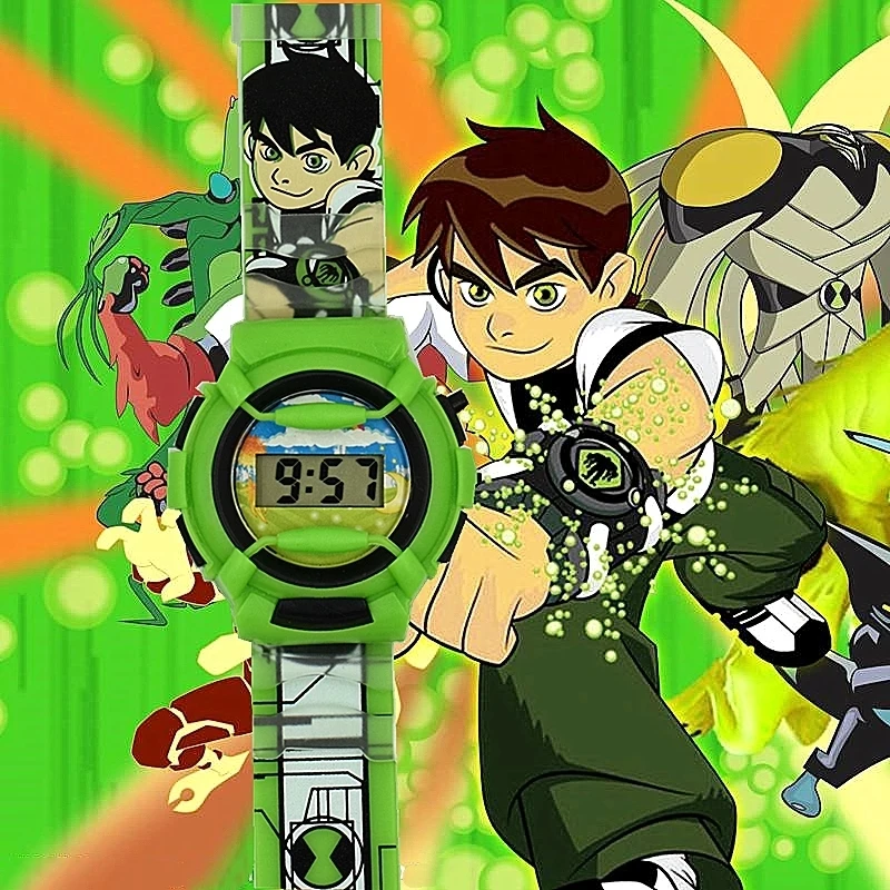 

Ben10 digital watch Children Cartoon Silicone Strap Electronic Wrist Watches Kids Clock china boy watch fashion cut clock