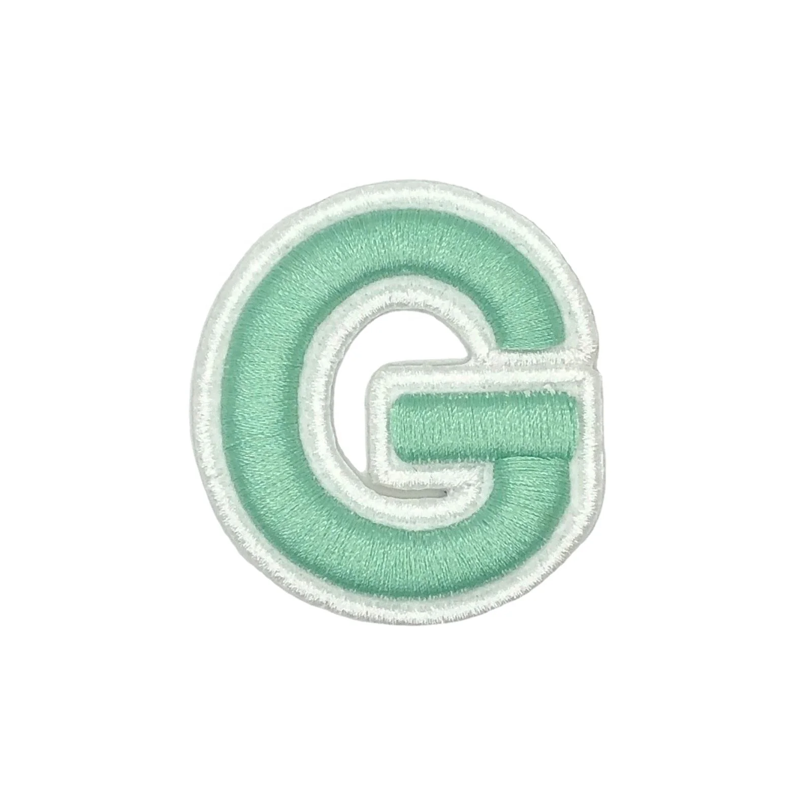 

Custom 3D puff pastel color letter embroidery iron on patch for bags, Custom color