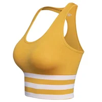 

Sexy gathered striped sports underwear shockproof running yoga fitness bra