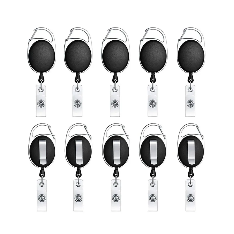 

Heavy duty oval yoyo retractable blank badge reel with hook