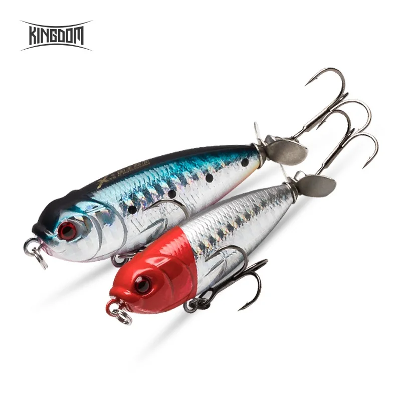 

Kingdom Spinning fishing Lures 5.5cm/8.8g Floating Type Fishing Lure Pencil Baits Plastic Hard Bait Spinner Tail