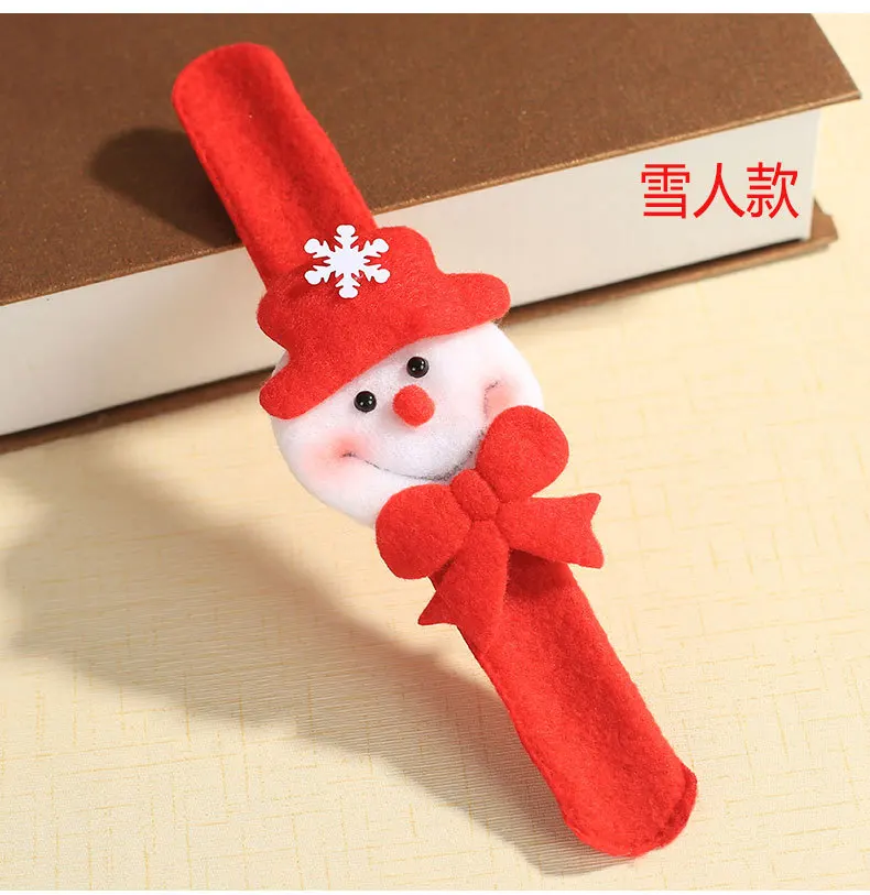 2020 Christmas Cheap Gift Santa Slap Wristband Elks Snowman Bear Decoration