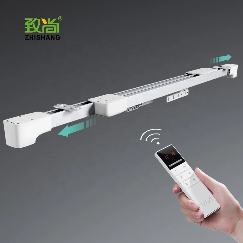 

Smart motorized adjustable curtain telescopic rail retractable curtain track