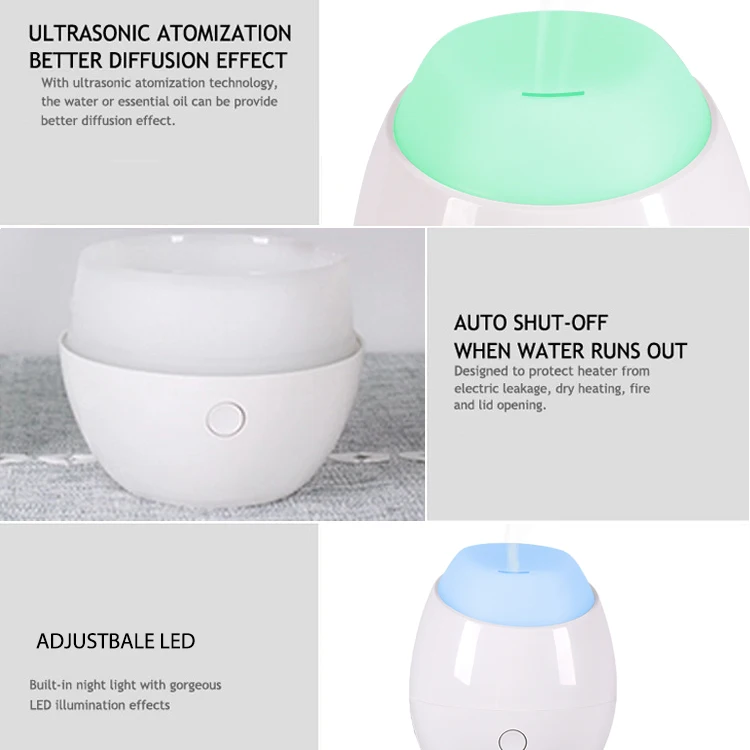 JESEN Essential Oil Diffuser, Aromatherapy Diffusers Ultrasonic Cool Mist Humidifier