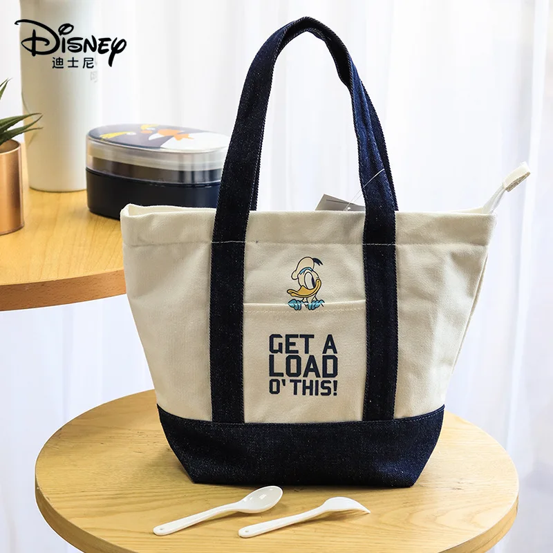 

Custom Disney Cartoon Logo Shopping Bag Plain Organic Cotton Canvas Tote Fashion Shopping Zipper Print Canvas Tote Bag