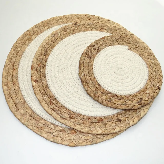 

kitchen circle hand braided round table mat
