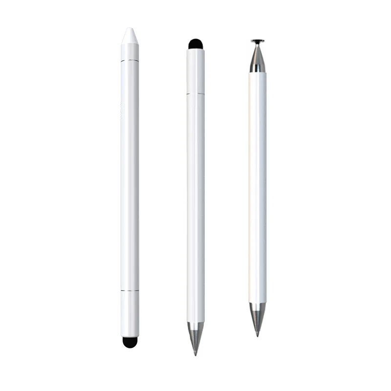 

3in1 touch screen stylus pen with Multifunctional Handwriting Fine Point Touch Screen Metal Capacitive Stylus For Iphone Ipad