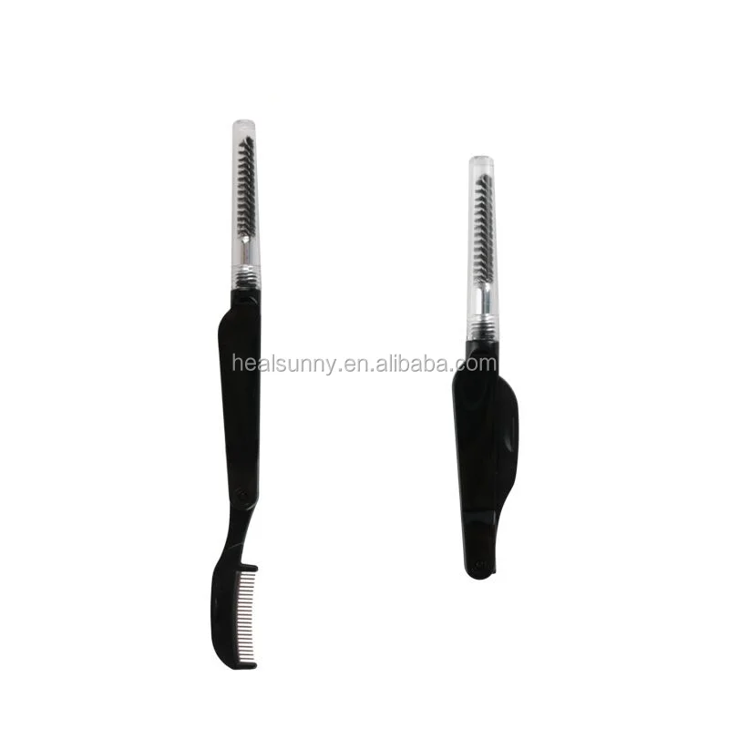 

New Brow Lash Groomer Private Label Double Head Makeup Tools Foldable Eyebrow Comb And Brush