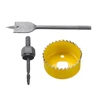 3pcs Hole Saw Cutting Set Kit Drilling Tool Wood Metal Cutter Lock Installation Hole Saw Kits Carpenter Drilling Tools Set 54mm