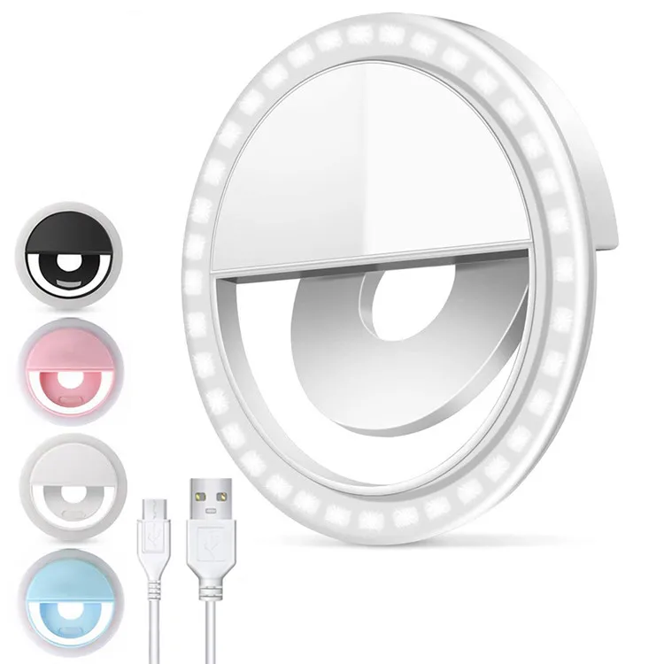 

2020 Newest Clip on 36 Led RK12 Beauty LED Flash Selfie fill Ring Light for All Mobile Phones anillo de luz led para selfie