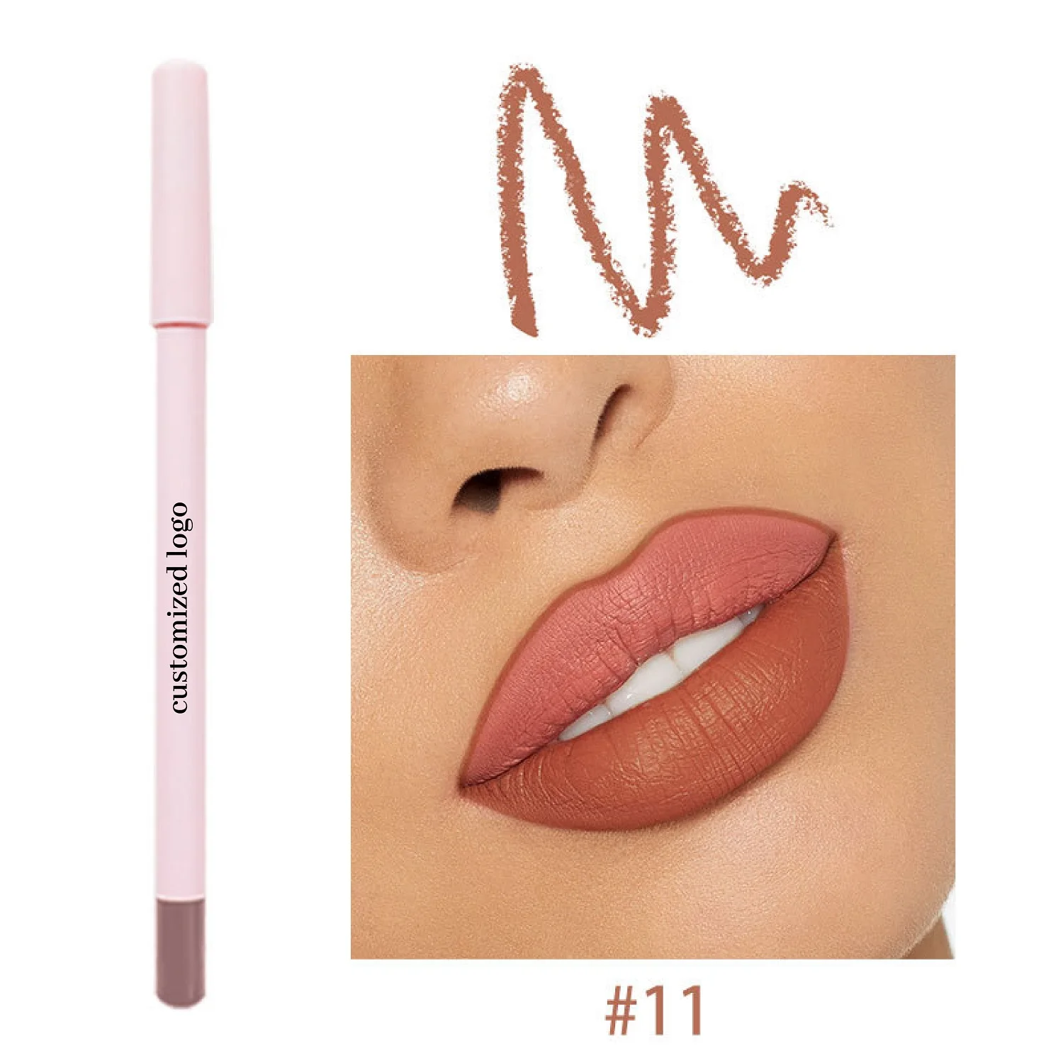 Customization Rich and Creamy Lip Liner Highly Pigmented Natural Private Label Wholesale Lipliner Lip Liner