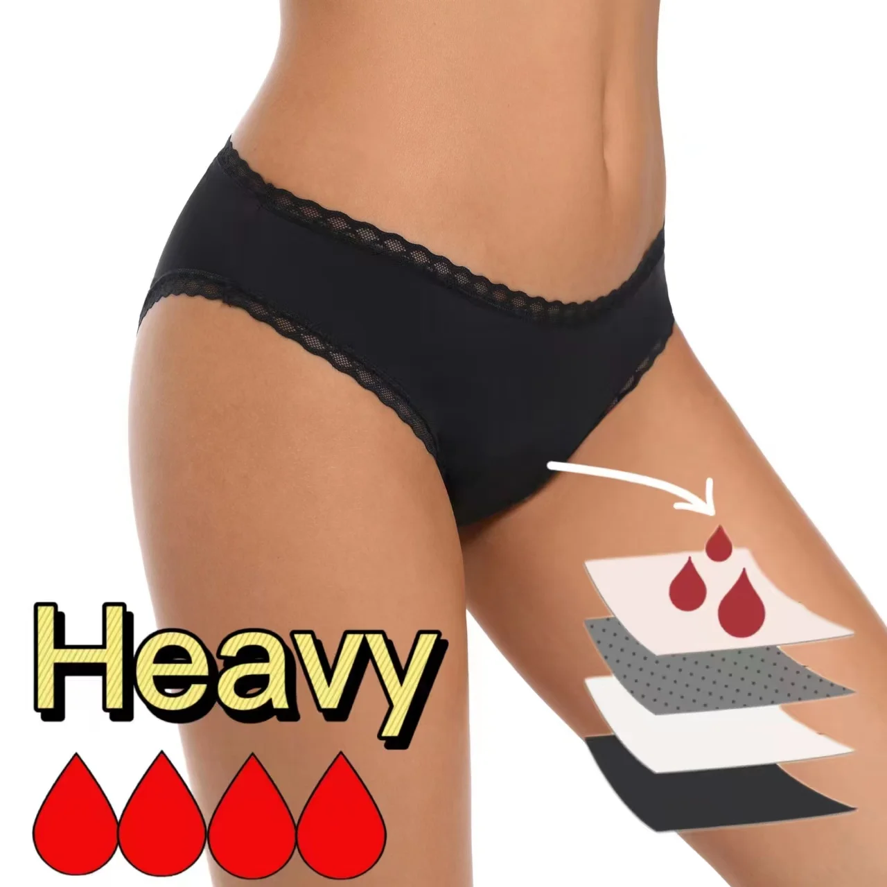 

Underwear Period Leak Proof Organic Bamboo Wholesale Leakproof Absorbent Reusable Heavy Flow Menstrual Panties