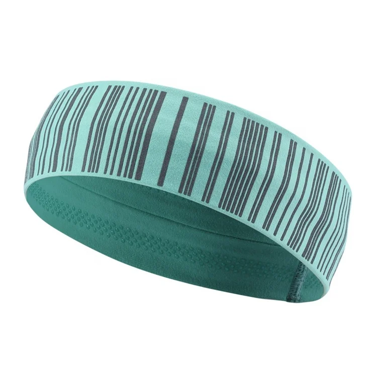 

Streaked nylon sweatband with soft and comfortable universal hair band for men and women, Black, green, rose, orange