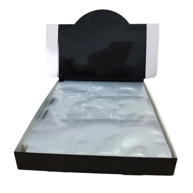 Top loader 9 pocket card sleeves sport card pages on display box (Manufactory)
