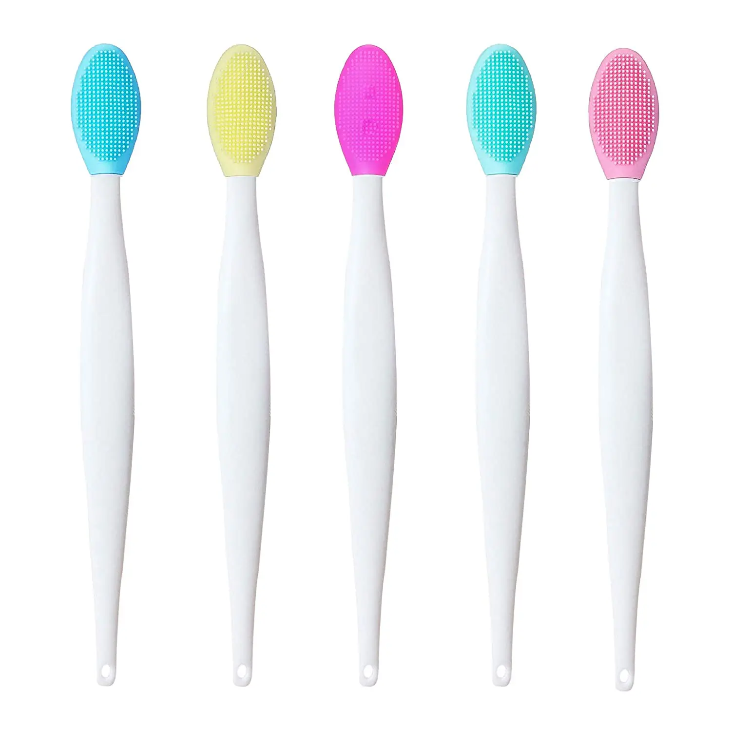 

Private Label Silicone Exfoliating Lip Brush Double-Sided Soft Lip Exfoliator Brushes Lip Scrubber Tool Nose Cleaning, Blue,pink,rose red,green,yellow,purple