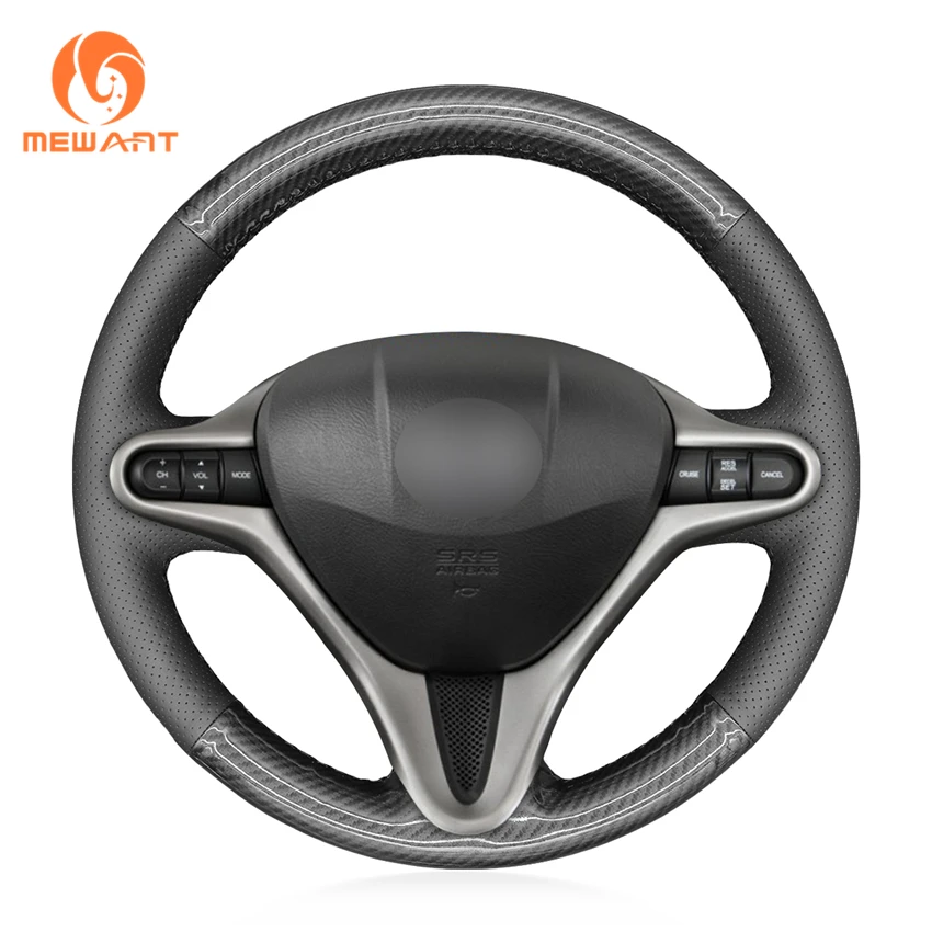 

High Quality Sewing Leather Wrap Steering Wheel Cover Fit for Honda City Jazz 2009-2013 Insight 2010-2014