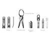 Mini Screwdriver Set Key Ring With Slotted Phillip Outdoor Tool Keychain Screwdrivers