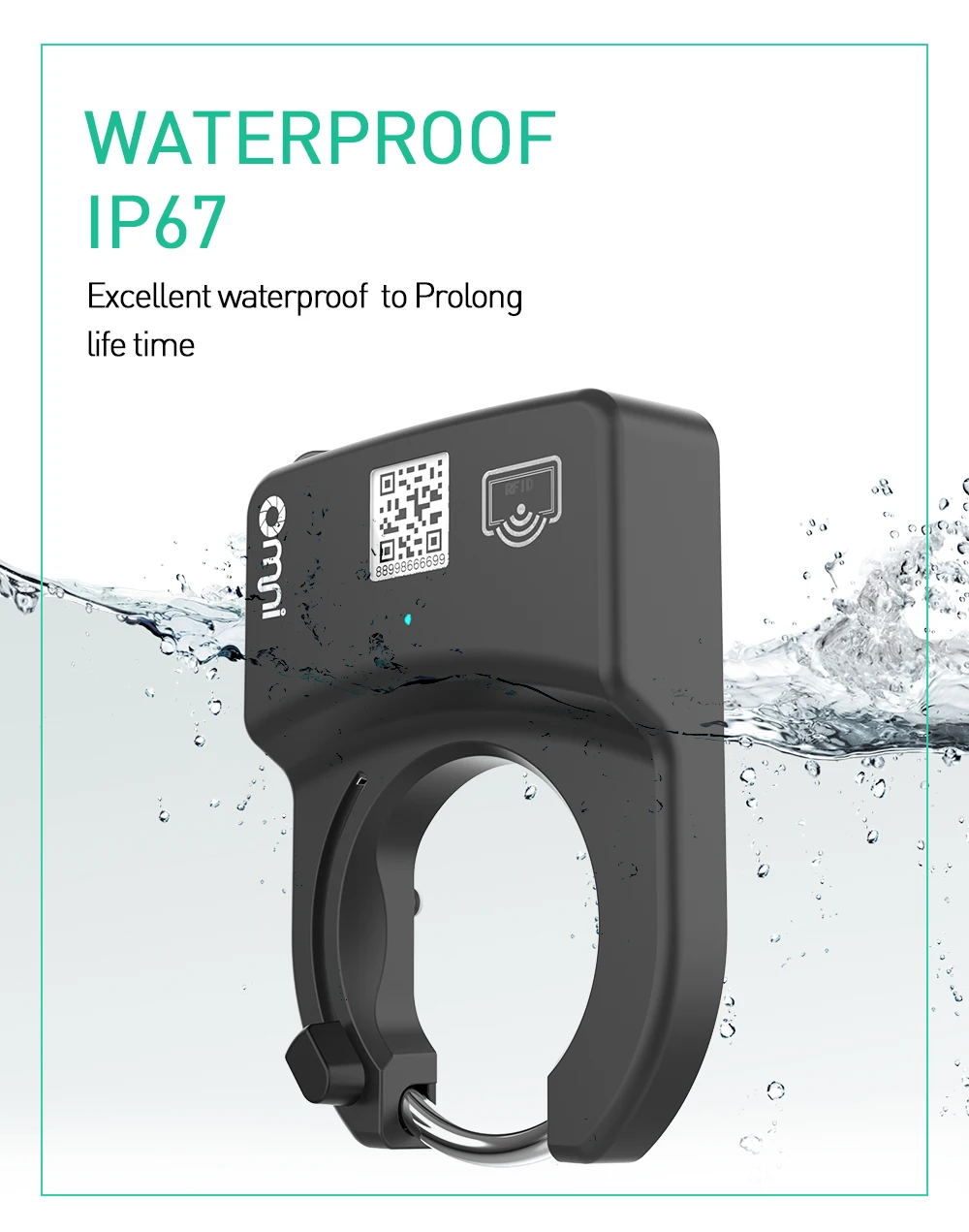 Omni New Ebike Wheel Smart Ip67 Waterproof Alarm Locks Anti Theft