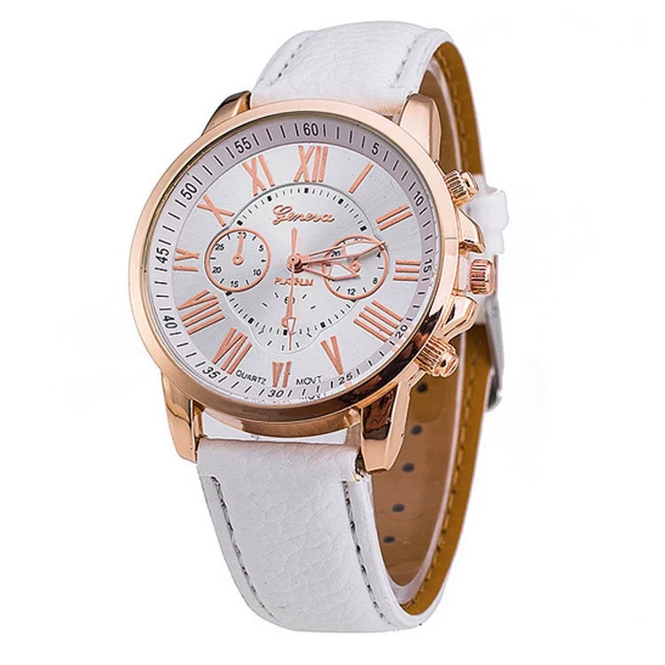 

Ladies Leather Watches Girls Womans Quartz Relogio Masculino Geneva