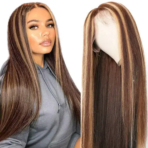 

Lwigs Highlight Transparent HD lace frontal wig Straight Wigs 13x4 13x6 150% 180% Closure Human Hair Wigs