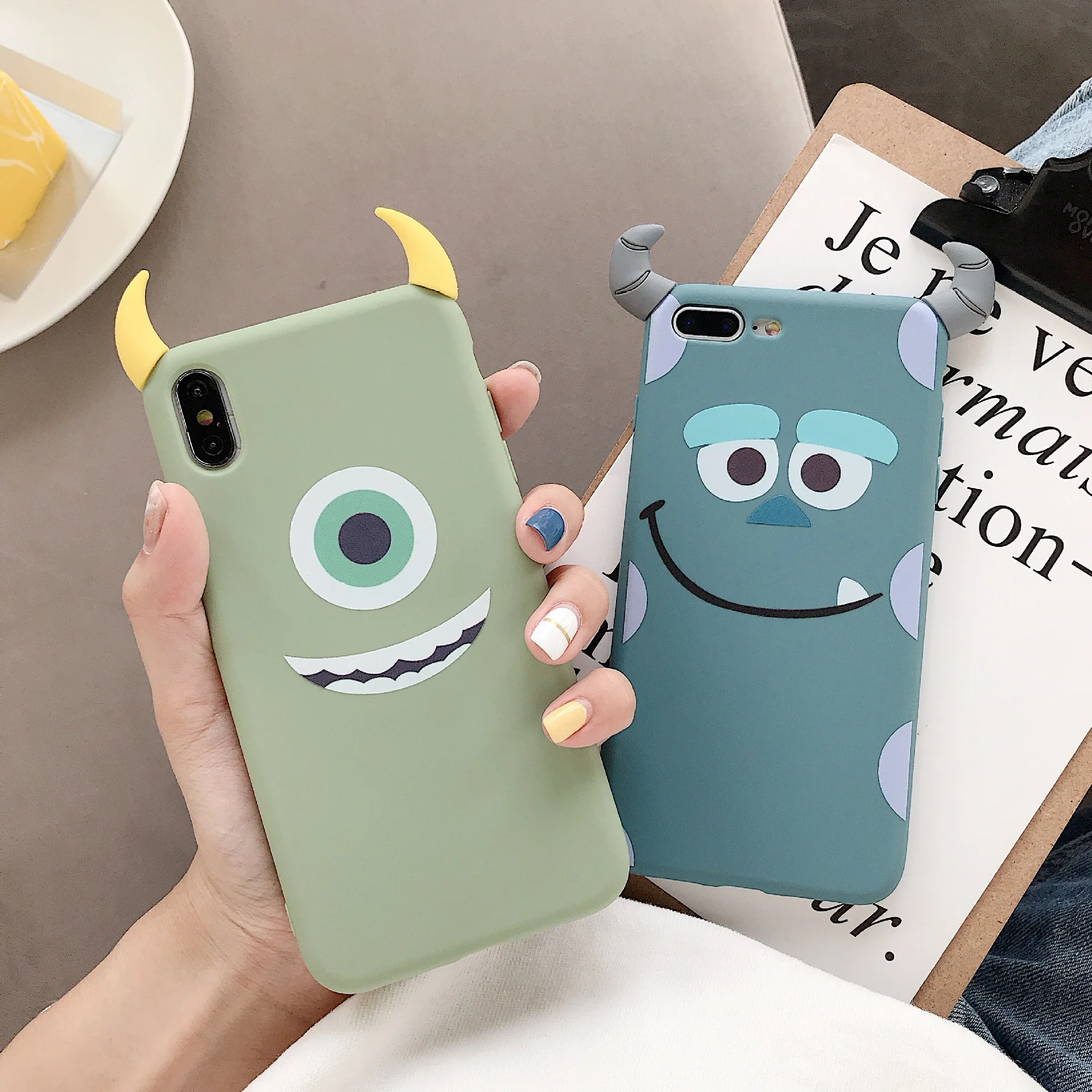 

For iPhone 11 Pro Max 11 Pro Xs X 7 8 3D Character Monster Mike Sully Cute Soft TPU Case