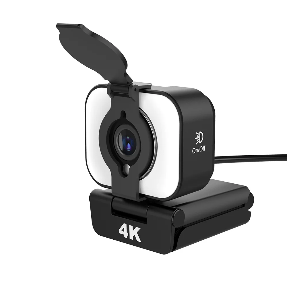 

4K web camera built in microphone adjustable light webcam for laptop