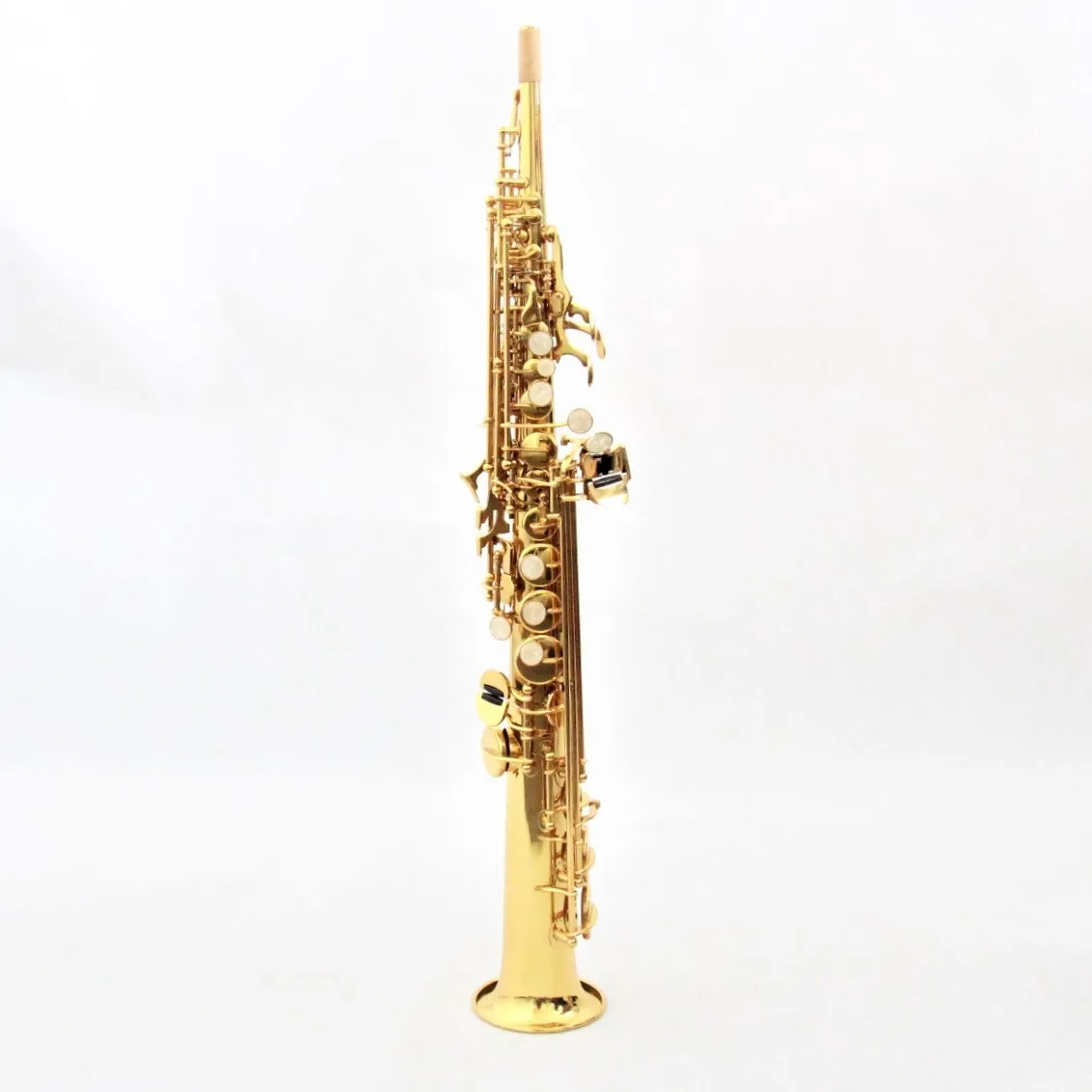 

New arrive sax soprano China factory handmade high end woodwind instruments soprano saxophone, Gold