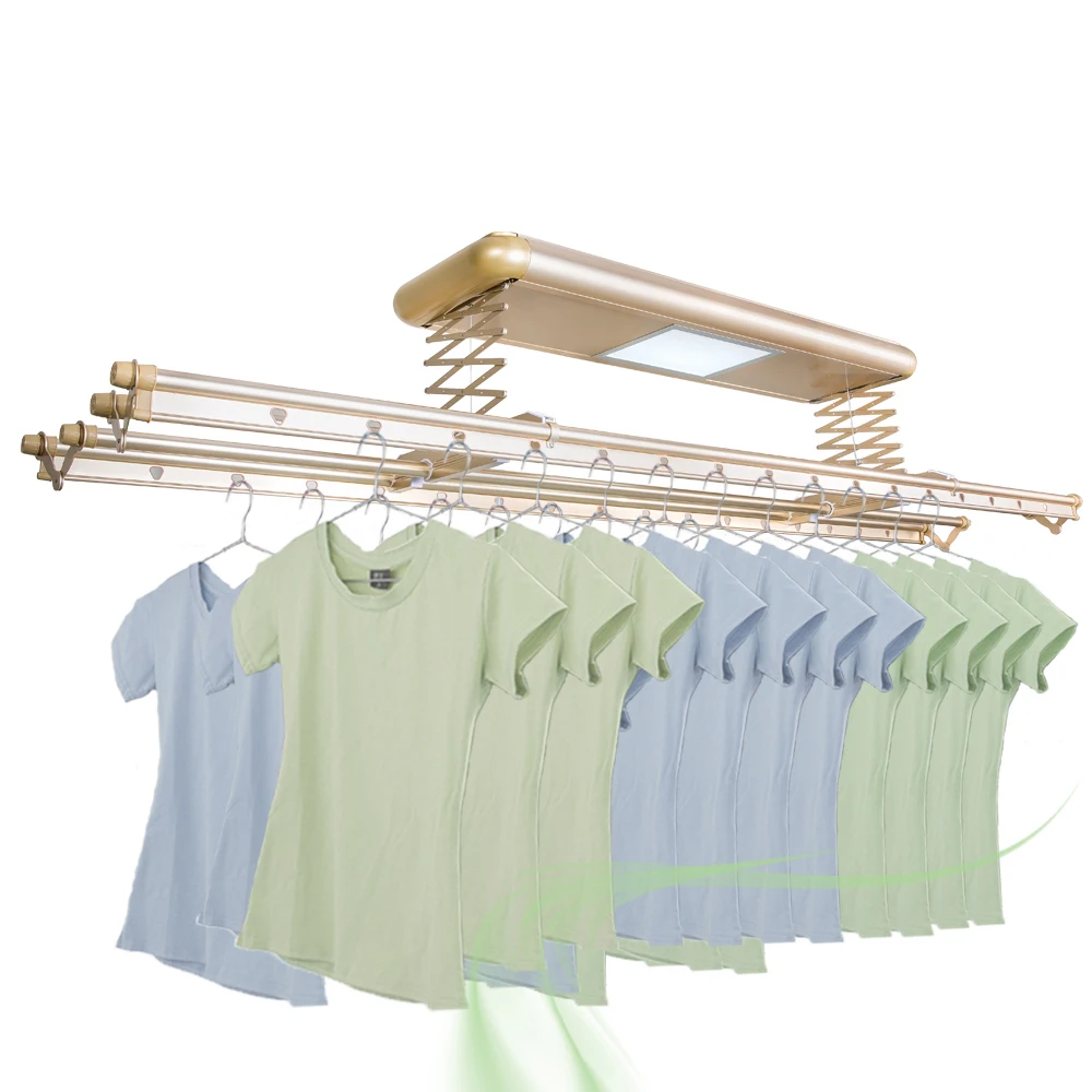 
Outdoor Smart Automatic Clothes Airer Laundry Remote Control Electric Clothes Airing Drying Hanger Rack 