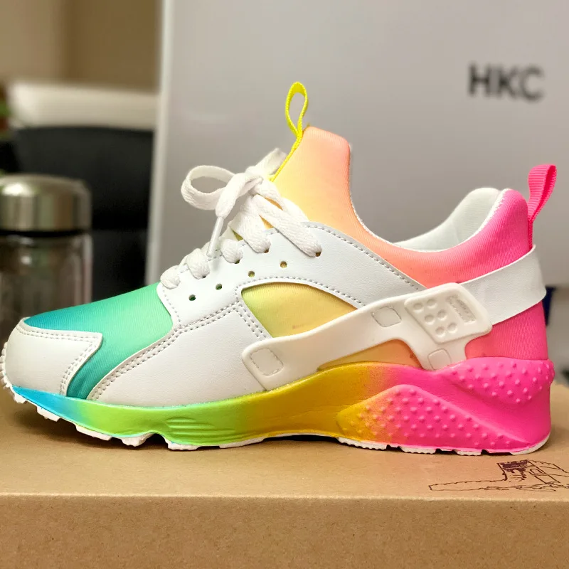 New Design Rainbow Sneakers For Young Ladies High-quality Comfortable ...