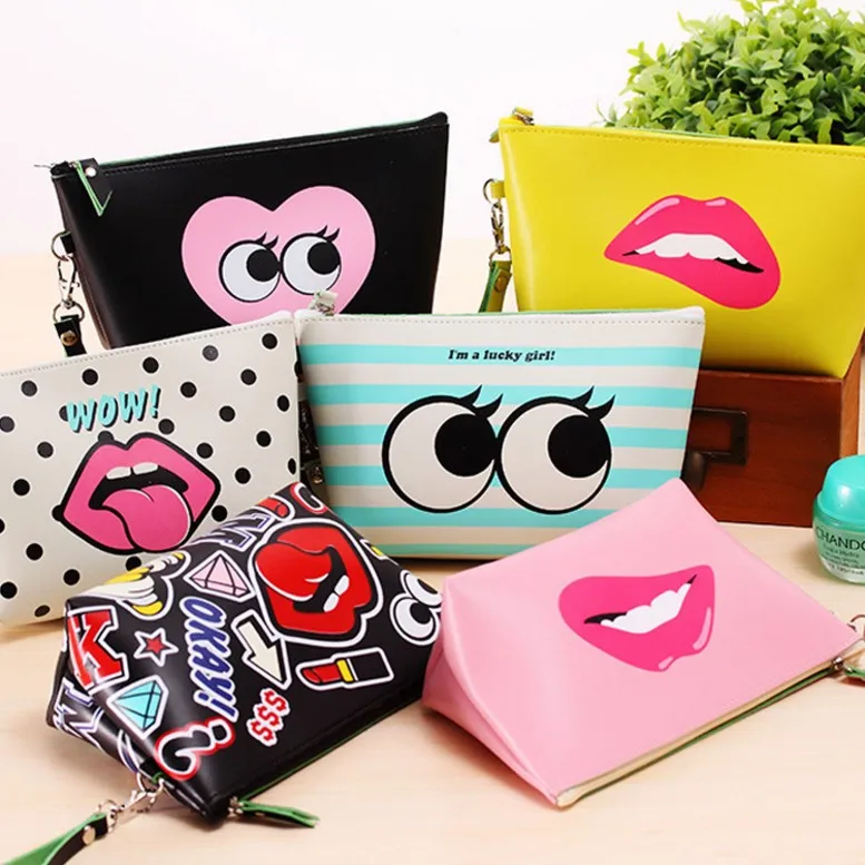

Modern Good Quality Creative PU Waterproof Cosmetic Bag, Customized color